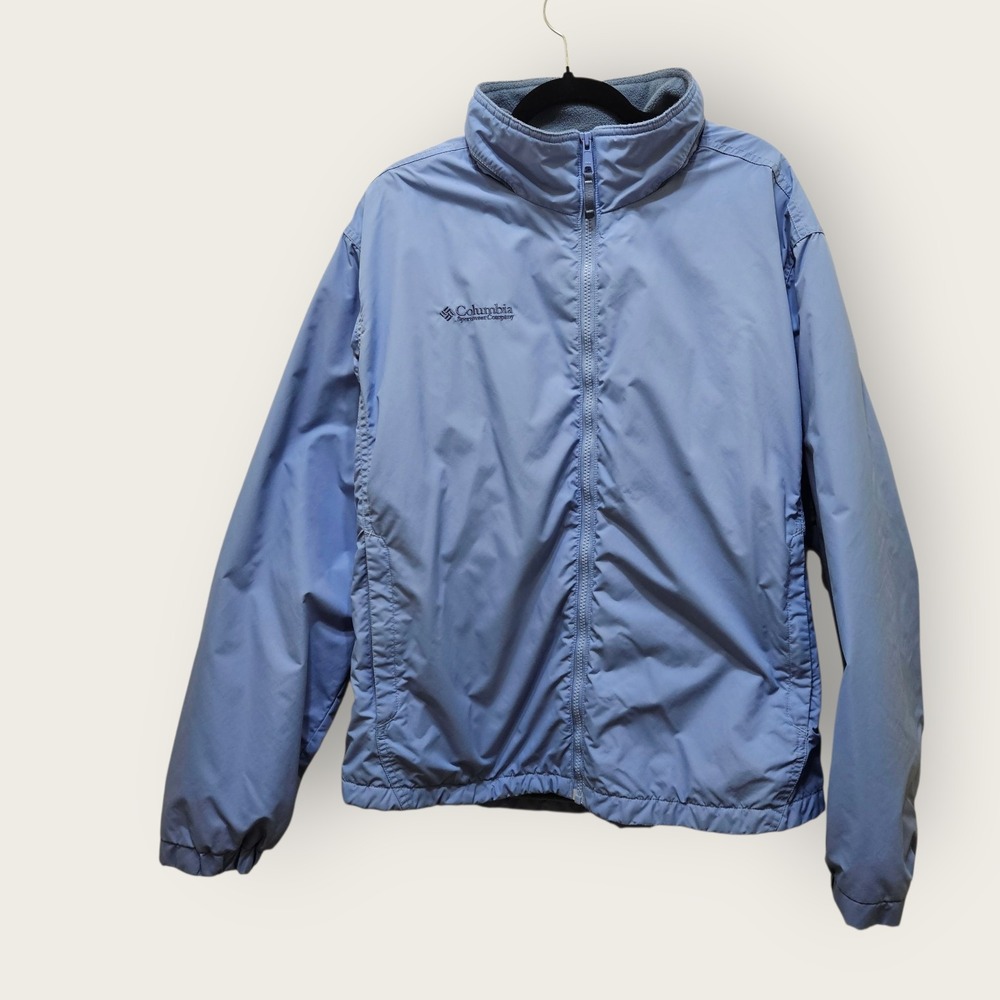 Columbia Sportswear Company Women's Blue Fleece Lined Jacket XL‎ Made in Taiwan